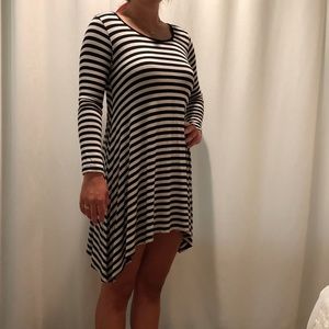 Long-sleeve Stripped Dress